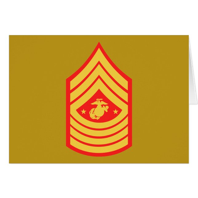 Sergent-major du Corps des Marines E-9 du CGM (Devant horizontal)