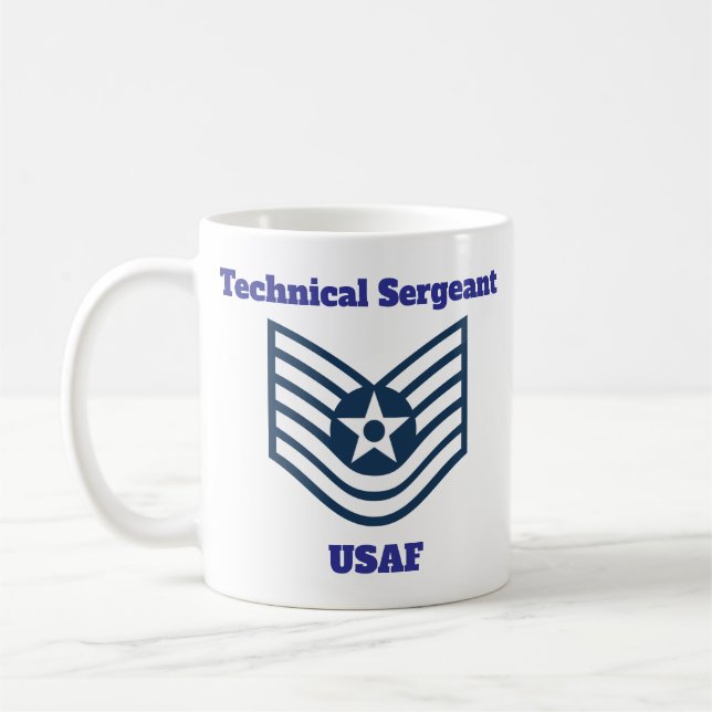 Sergent technique de l'USAF Insignia Coffee Mug (Gauche)