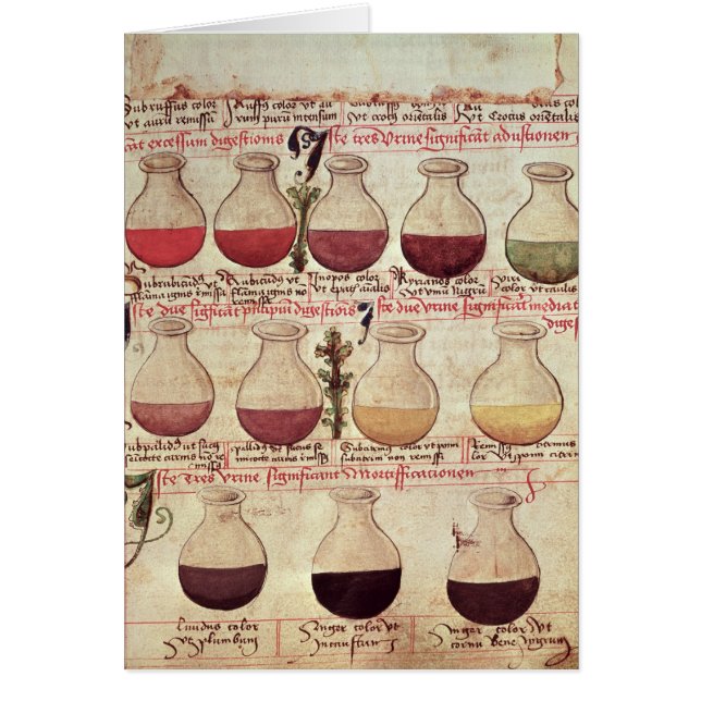Série de cruches pour l'analyse d'urine (Devant)