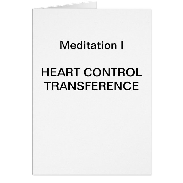 Série de méditation DK : Méditation I - CARD (Devant)