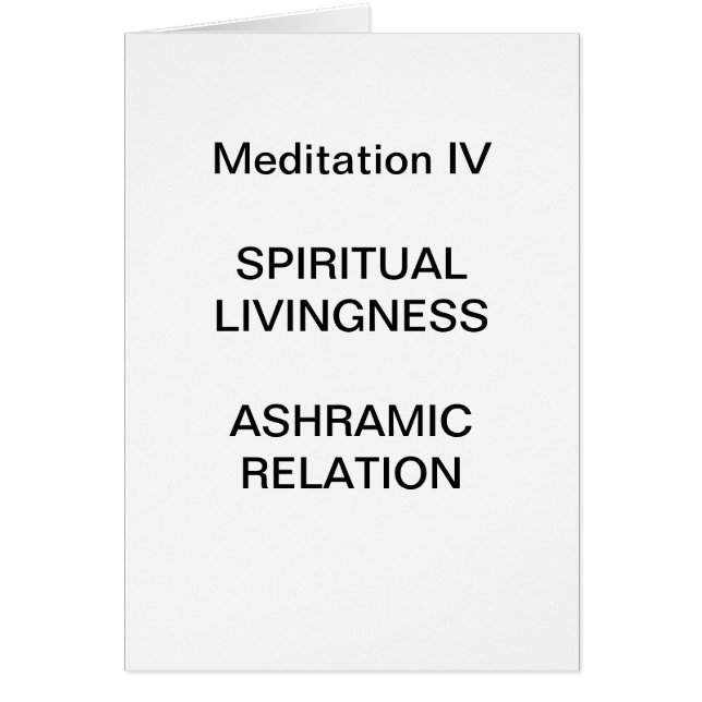 Série de méditation DK : Méditation IV - CARD (Devant)