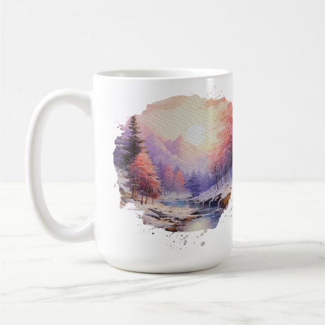 Série d'hiver Mug classique 15 oz (Gauche)