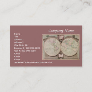 SÉRIE GLOBALE DE CARTE DE VISITE DE CADRE