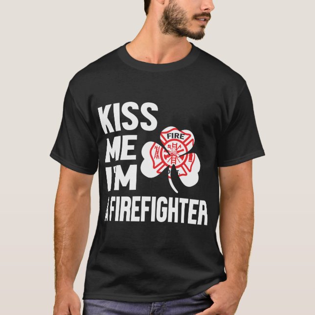 Série Kiss Me (I'm A Firefighter) T-shirt homme (Devant)