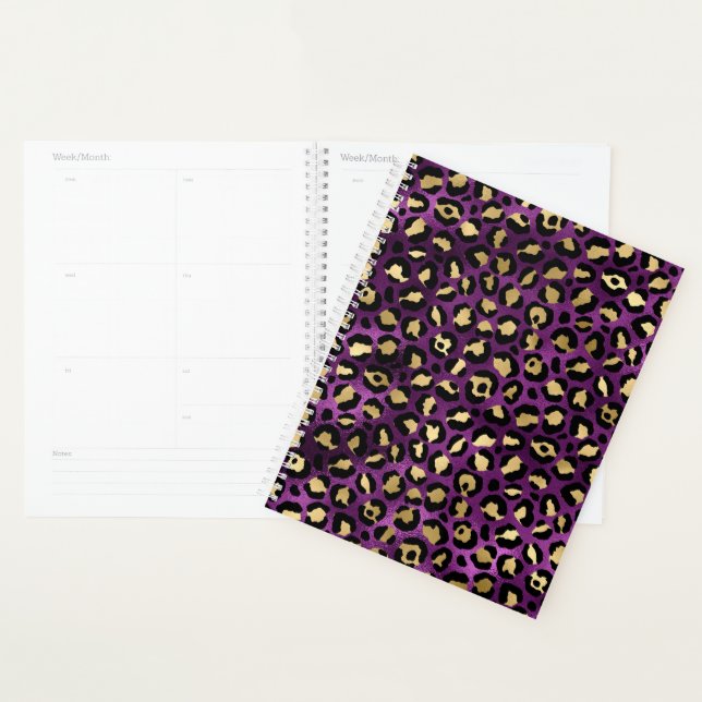 Série Purple and Gold Leopard Design 1 (Devant avec enveloppe)