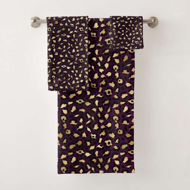 Série Purple and Gold Leopard Design 2 (En situation)