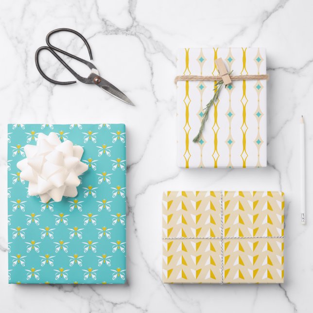 Série Soleil et Mer 6 Set de papier cadeau (Recto)