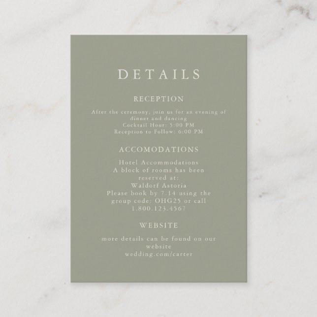 Serif Elegant Faire-part de mariage Moderne (Devant)