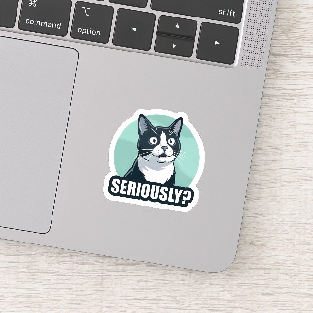 Seriously? Funny Dog Sticker | Sarcastic Reaction  (Détail)