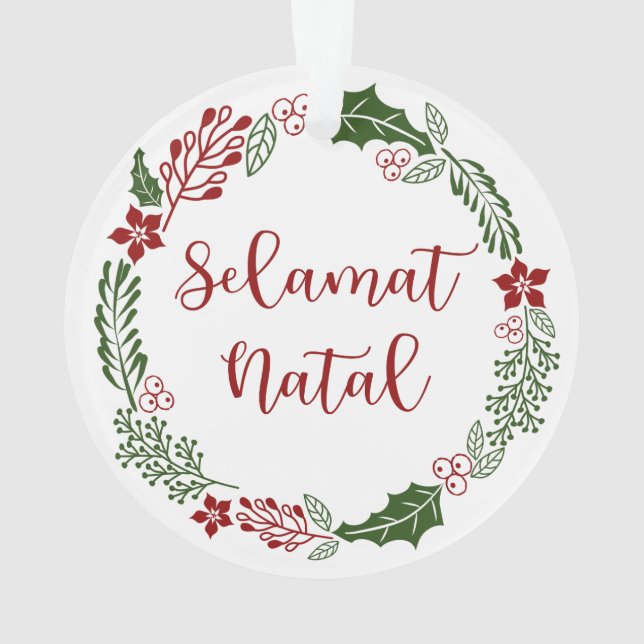 Serment de Noël indonésien, Selamat Natal (dos)