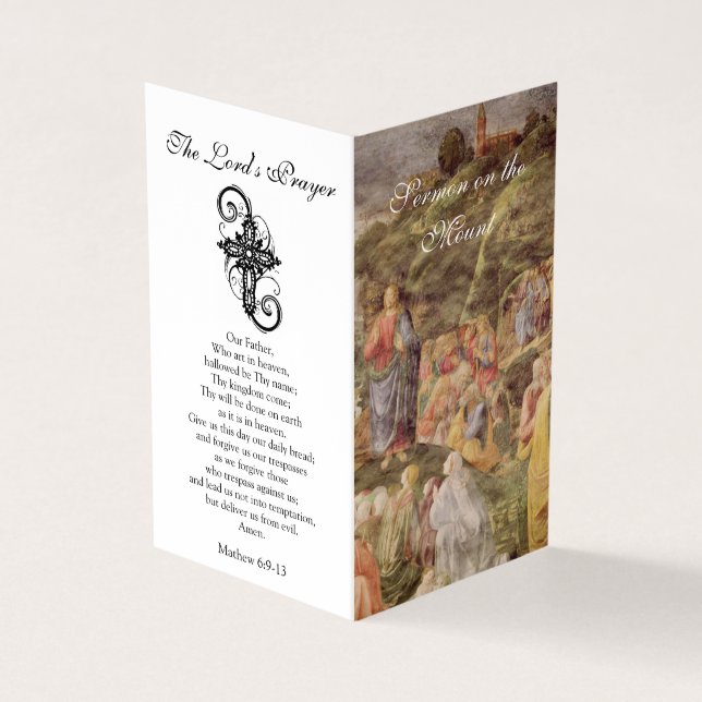Sermon sur le Mont - Carte de prière (Extérieur)