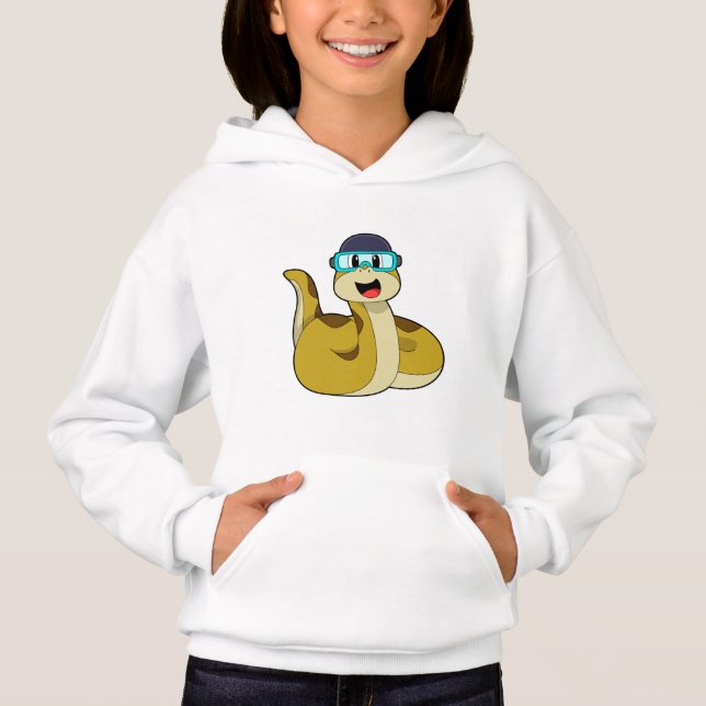 Serpent avec lunettes de natation (Devant)