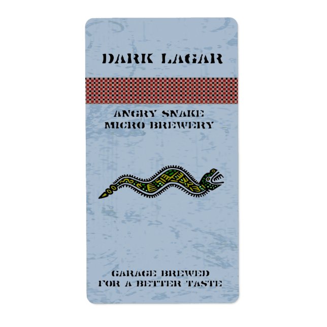 Serpent Aztèque Maison Étiquettes de bières (Devant)
