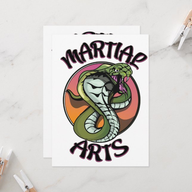 Serpent d'arts martiaux (Devant/Arrière en situation)