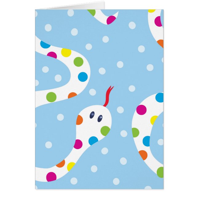 Serpent de point de polka d'arc-en-ciel (Devant)