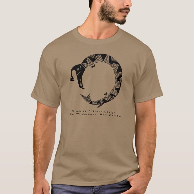 Serpent D'Eau, T-shirt Mimbres Poterie Design (Devant)