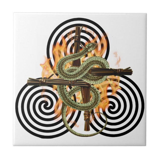 Serpent D'Incendie Pagan Sabbat, Carreau D'Altar (Devant)