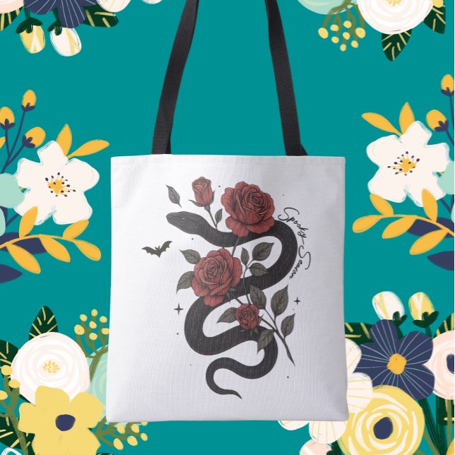 Serpent et Sac fourre-tout Rose - Design floral go (Créateur téléchargé)