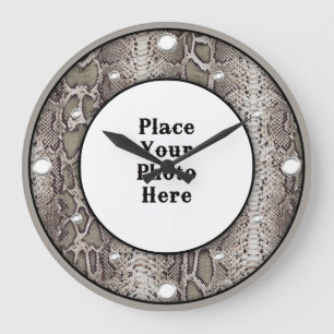 Serpent Peau Votre Mur Photo Horloge