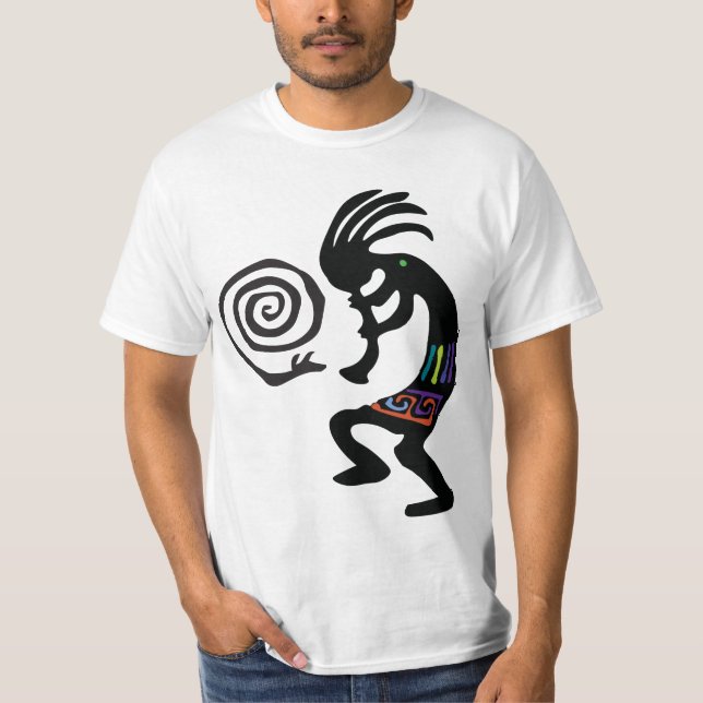 Serpent Sun Petroglyphs Kokopelli T-Shirt (Devant)