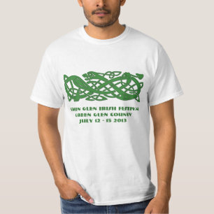 Serpent vert celtique sur le T-shirt irlandais de