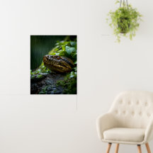 Serpent vif dans la pluie de la forêt tropicale