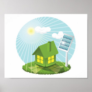 Serre Avec Poster D'Énergie Solaire