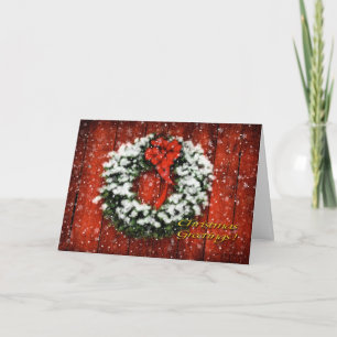 Serre de Noël neige - Carte de voeux de Noël