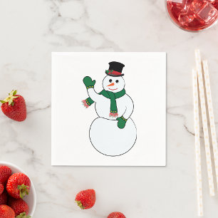 Serrer des serviettes en papier Snowman