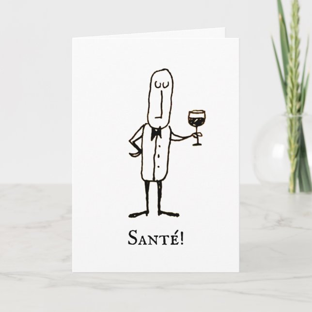 Serveur de dessin animé Carte d'anniversaire Joyeu (Devant)