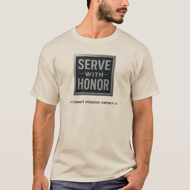 Servez avec honneurMC (nom de mission LDS) T-shirt (Devant)