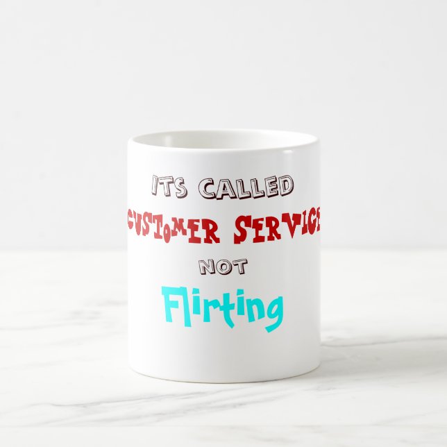 Service à la clientèle ne flirtant pas la tasse (Centre)