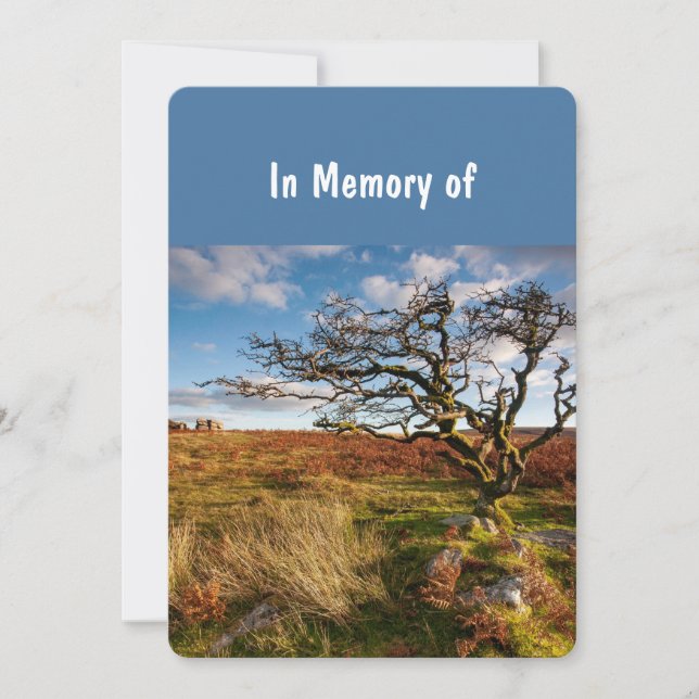 Service commémoratif Invitation beau désert Savann (Devant)