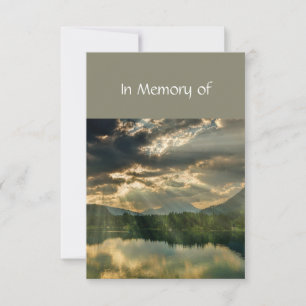Service commémoratif Invitation Beautiful Lake Bea