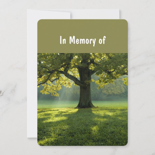 Service commémoratif Invitation Belle pelouse d'ar (Devant)