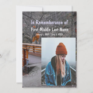 Service commémoratif Invitation Bridge Forêt Arbre