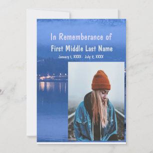 Service commémoratif Invitation Dawn Lake Trafic m