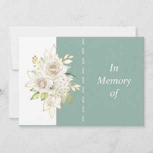 Service commémoratif Invitation Wild White Rose Cu