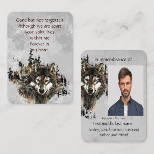 Service commémoratif Invitation Wolf Wolves Animal