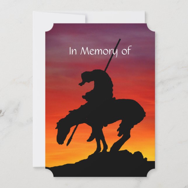 Service commémoratif Invitations Premières nations (Devant)