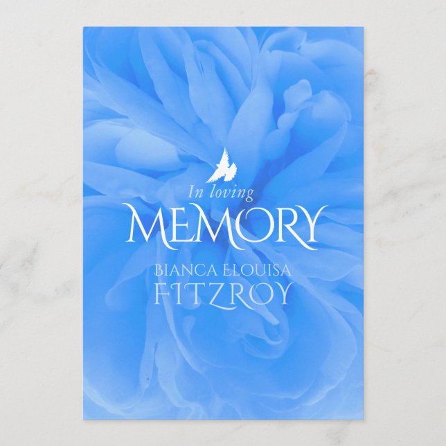 Service commémoratif violet rose programme funérai (Devant)