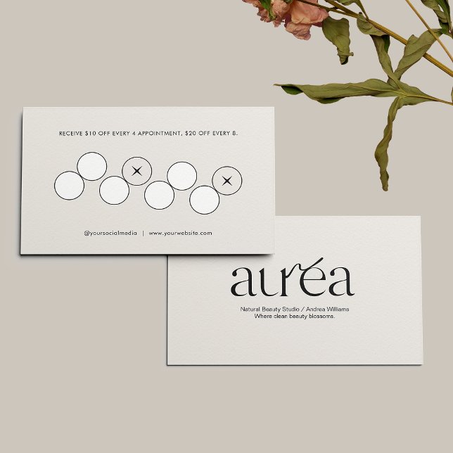 Service de beauté Carte de visite de fidélité (Créateur téléchargé)