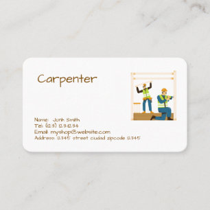 service de charpentier carte de visite modifiable