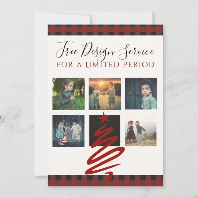 Service de design Invitation de la carte de Noël G (Devant)