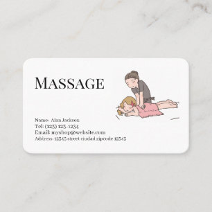 service de massage carte de visite modifiable