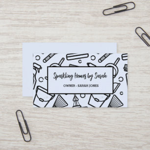 service de nettoyage à domicile cartes de visite n