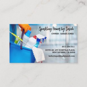 service de nettoyage à domicile cartes de visite n