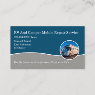 Service de réparation de Camper RV Mobile Cartes d