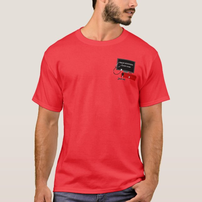 Service de réparation informatique T-shirt rouge (Devant)