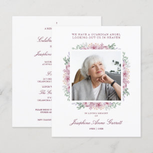 Service de souvenir de photos funéraires roses Che